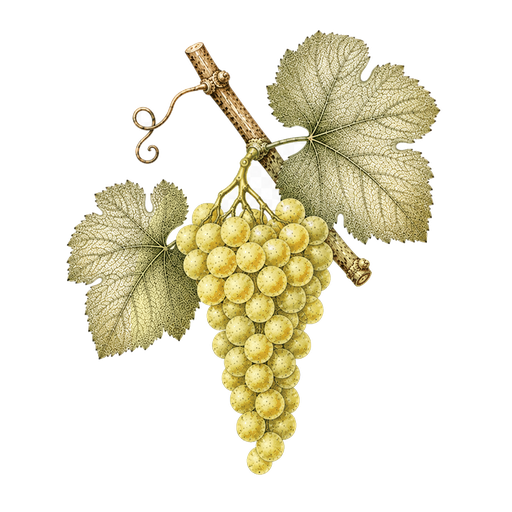 Illustration of a Malvasia Bianca grape cluster