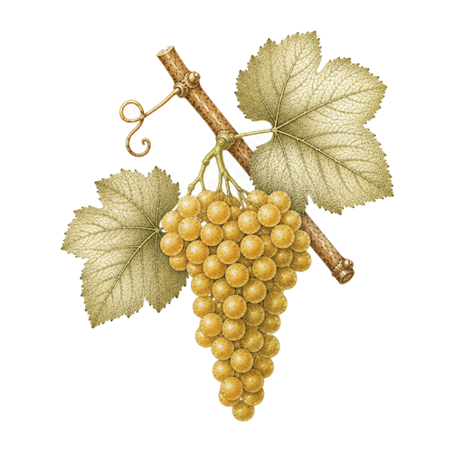 Illustration of a Petit Manseng grape cluster