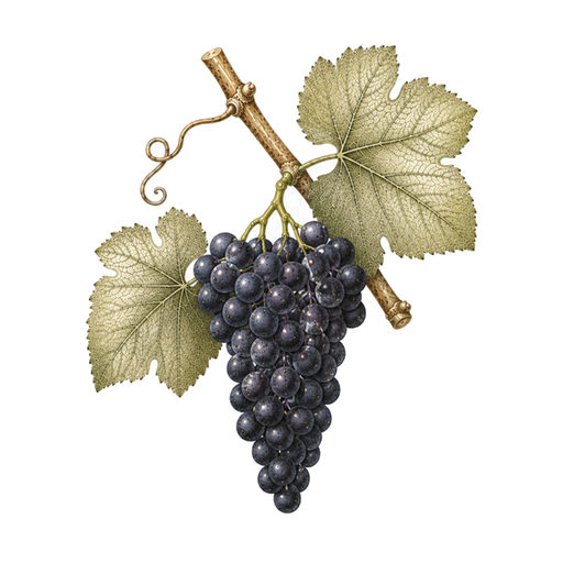 Illustration of a Tannat grape cluster